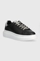 Just Cavalli sneakersy skórzane 76RA3SB1ZP409E21 czarny SS24