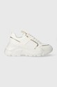 Just Cavalli sneakers piele întoarsă alb 76RA3SL9ZP405003