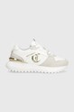 Just Cavalli sneakersy skóra zamszowa biały 76RA3SD9ZSA64003
