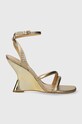 MICHAEL Michael Kors sandali in pelle Nadina pelle fiore oro 40R4NDHS2M.740