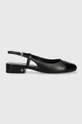 fekete MICHAEL Michael Kors bőr balerina cipő Perla Női