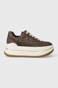 MICHAEL Michael Kors sneakersy Hayes platforma brązowy 43R4HYFS1B.200