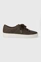 MICHAEL Michael Kors sneakersy Keaton imitacja skóry licowej brązowy 43R4KTFS1B.200