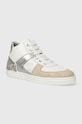 AGL sneakersy skórzane ILENIA skóra zamszowa biały D936132PGKT096G226