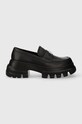 Мокасини Tommy Jeans TJW CHUNKY LOAFER гладка кожа черен EN0EN02504