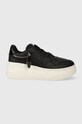 Tommy Jeans sneakers TJW RETRO BASKET FLATFORM CHARM piele negru EN0EN02421
