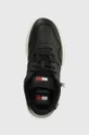 czarny Tommy Jeans sneakersy TJW RETRO BASKET FLATFORM CHARM