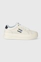 Tommy Jeans sneakers din piele TJW CITY FLATFORM platformă bej EN0EN02500