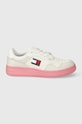 Кожаные кроссовки Tommy Jeans TJW RETRO BASKET ESS плоская белый EN0EN02505
