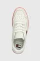 λευκό Δερμάτινα αθλητικά παπούτσια Tommy Jeans TJW RETRO BASKET ESS