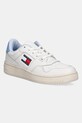 Kožené tenisky Tommy Jeans TJW RETRO BASKET ESS plochá biela EN0EN02505