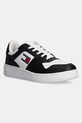 Шкіряні кросівки Tommy Jeans TJW RETRO BASKET ESS пласка чорний EN0EN02505
