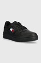 Шкіряні кросівки Tommy Jeans TJW RETRO BASKET ESS EN0EN02505 чорний SS25