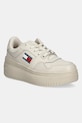 Tommy Jeans sneakers TJW RETRO BASKET FLATFORM ESS tessile beige EN0EN02506