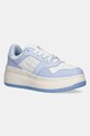 Кросівки Tommy Jeans TJW RETRO BASKET FLATFORM ESS лицьова шкіра блакитний EN0EN02506
