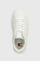 biały Tommy Jeans sneakersy skórzane TJW LEATHER CUPSOLE ESS