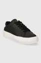 Tommy Jeans sneakers in pelle TJW LEATHER CUPSOLE ESS nero