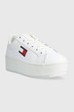 Шкіряні кросівки Tommy Jeans TJW FLATFORM ESS EN0EN02518 білий SS25