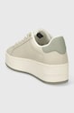 Obuwie Tommy Jeans sneakersy skórzane TJW FLATFORM ESS EN0EN02518 beżowy