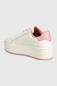 Obuwie Tommy Jeans sneakersy skórzane TJW FLATFORM ESS EN0EN02518 różowy