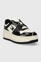 Tommy Jeans sneakersy TJW RETRO BASKET FLATFORM PATENT EN0EN02523 czarny SS24