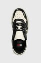 Tommy Jeans sneakers TJW RETRO BASKET FLATFORM PATENT negru EN0EN02523