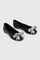 Încălțăminte Kurt Geiger London balerini de piele Bow Ballerina 621300109.BLACK negru