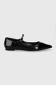 Kurt Geiger London baleriny skórzane Regent Flat Mary Jane czarny 1277400309.BLACK