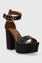 Kožne sandale Kurt Geiger London Langley Mayfair Platform crna