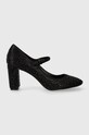 Kurt Geiger London czółenka Regent Round Crystal Mary słupek czarny 1293600759.BLACK