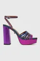 барвистий Шкіряні сандалі Kurt Geiger London Pierra Platform Sandal Жіночий