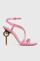różowy Pinko sandały Sunny 03 Damski