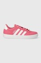 adidas sneakersy zamszowe COURT skóra zamszowa różowy ID9075
