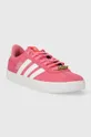 Замшеві кросівки adidas COURT рожевий