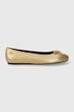 Tommy Hilfiger baleriny skórzane ESSENTIAL GOLDEN BALLERINA złoty FW0FW07865