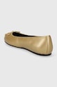 Obuwie Tommy Hilfiger baleriny skórzane ESSENTIAL GOLDEN BALLERINA FW0FW07865 złoty