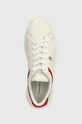 Δερμάτινα αθλητικά παπούτσια Tommy Hilfiger POINTY COURT SNEAKER μπεζ FW0FW07460