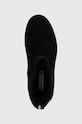 Kožené sněhule Tommy Hilfiger METALLIC SUEDE SNOWBOOT černá FW0FW07850