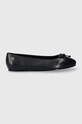Tommy Hilfiger baleriny skórzane ESSENTIAL LEATHER BALLERINA granatowy FW0FW07768