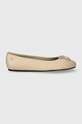 Tommy Hilfiger balerini de piele ESSENTIAL LEATHER BALLERINA bej FW0FW07768