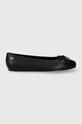 Tommy Hilfiger baleriny skórzane ESSENTIAL LEATHER BALLERINA czarny FW0FW07768