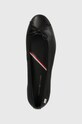 Tommy Hilfiger baleriny skórzane ESSENTIAL LEATHER BALLERINA czarny FW0FW07768