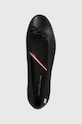 Tommy Hilfiger baleriny skórzane ESSENTIAL LEATHER BALLERINA czarny FW0FW07768