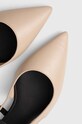 Tommy Hilfiger bőr balerina cipő LEATHER SLING BACK BALLERINA FW0FW07772 bézs