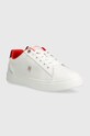 Kožené tenisky Tommy Hilfiger ESSENTIAL ELEVATED COURT SNEAKER FW0FW07685 bílá SS24