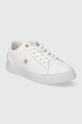 Tommy Hilfiger sneakersy skórzane ESSENTIAL ELEVATED COURT SNEAKER FW0FW07685 biały SS24