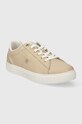 Tommy Hilfiger sneakersy skórzane ESSENTIAL ELEVATED COURT SNEAKER FW0FW07685 beżowy SS24