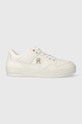 Tommy Hilfiger sneakersy skórzane TH BASKET SNEAKER LO płaska biały FW0FW07756