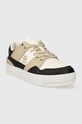 Kožené tenisky Tommy Hilfiger TH BASKET SNEAKER LO FW0FW07756 béžová SS24