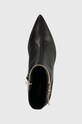 Usnjeni gležnarji Tommy Hilfiger LEATHER POINTED BOOT črna FW0FW07680